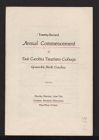 Program for the Twenty-Second Annual Commencement of East Carolina Teachers College